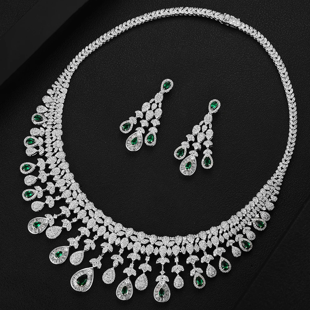 Комплект из колье и серёг с фианитом|Ювелирные наборы| |