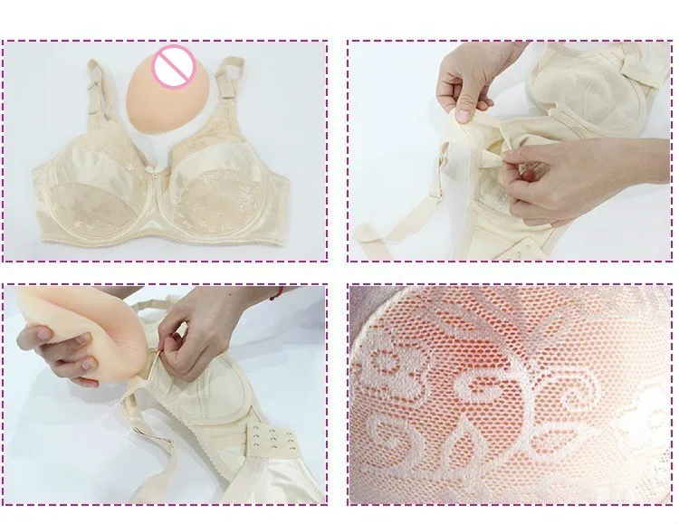 Сексуальный бюстгальтер для груди мастэктомический силиконовых протезов