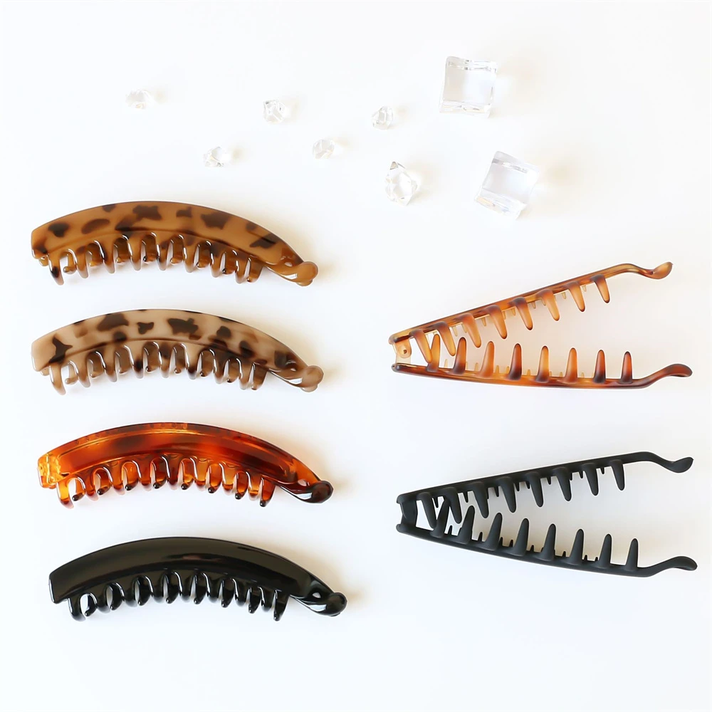 

New Fashion Frosted ABS Vertical Banana Clip Women's Twist Hair Claw Ponytail Hairpin Hair Accessories Hairgrip