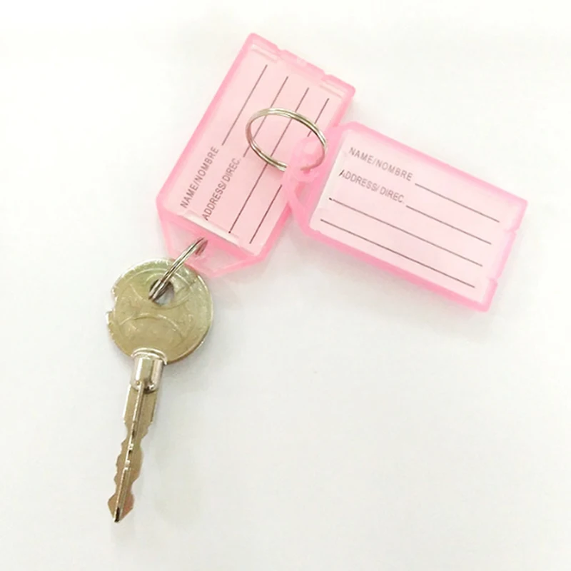 

1PC/5PCS Colors Plastic Renovate Hotel Classification Candy Color Seaside Marking number Key Chain Baggage Tag Office Hot Sale