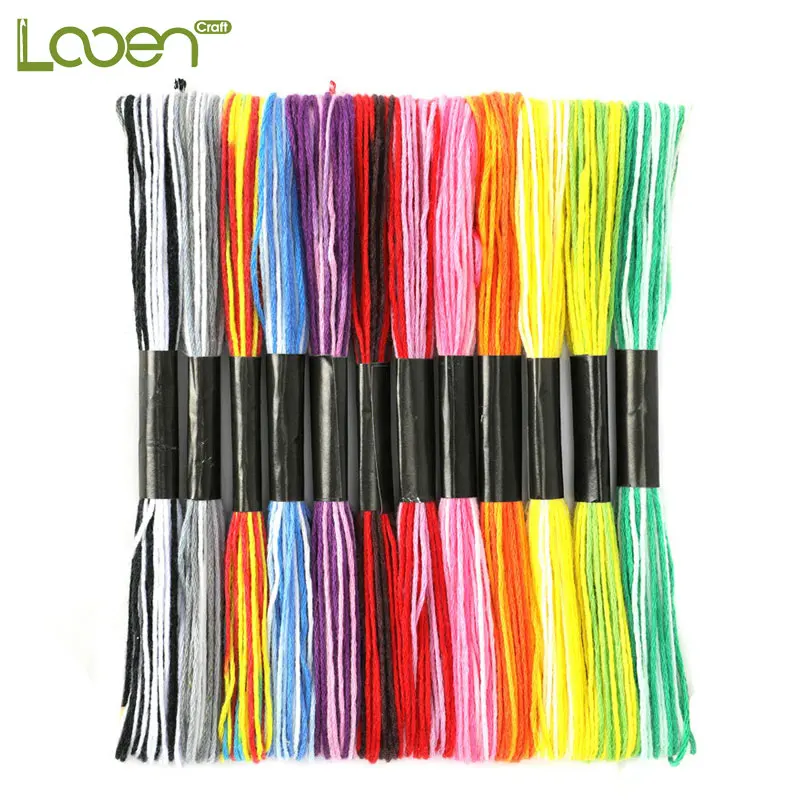 12 шт./лот нить для вышивки крестиком красящие нитки рукоделия плетеные браслеты