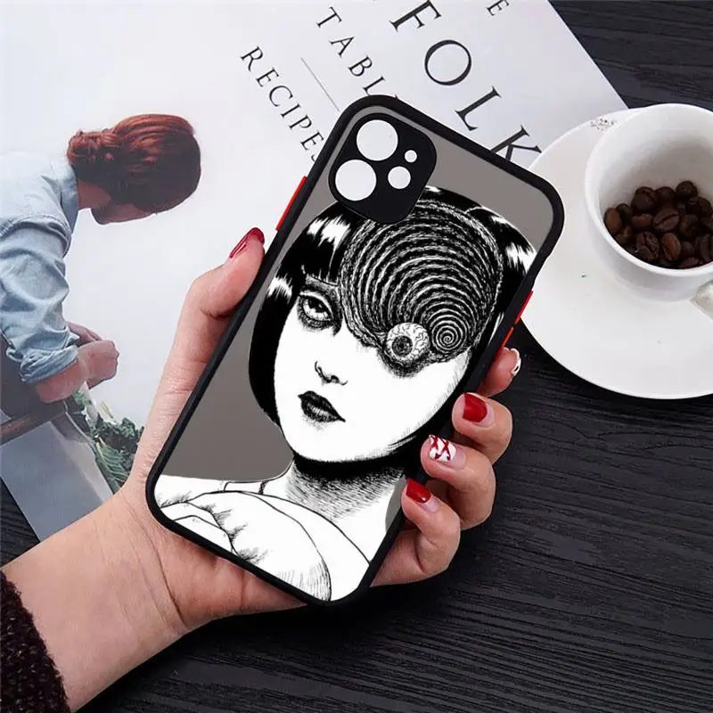 

Junji Ito Collection Tees horror anime Phone Cases matte transparent For iphone 7 8 11 12 plus mini x xs xr pro max cover