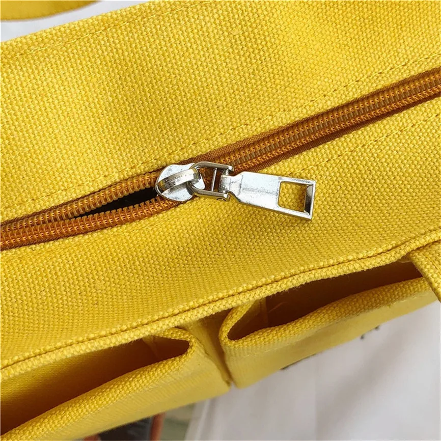 Женская Холщовая Сумка Bolsos Mujer простая вместительная винтажная сумка на молнии
