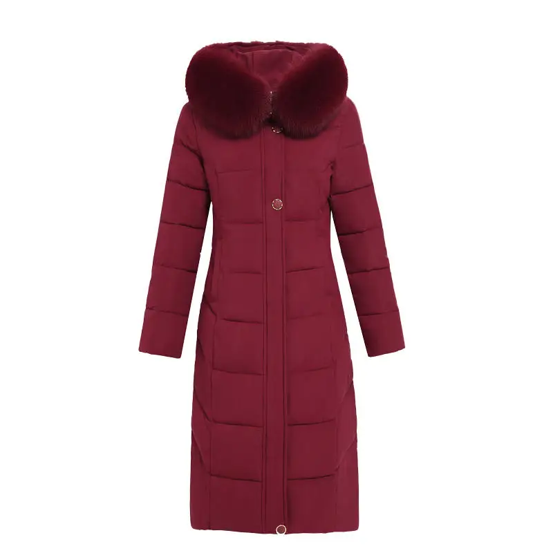 

Long Winter Jacket Women Clothing Hooded Parkas Coat Padded Warm Thicken Down Cotton Coat Female Elegant Winter Coat Women Q2200