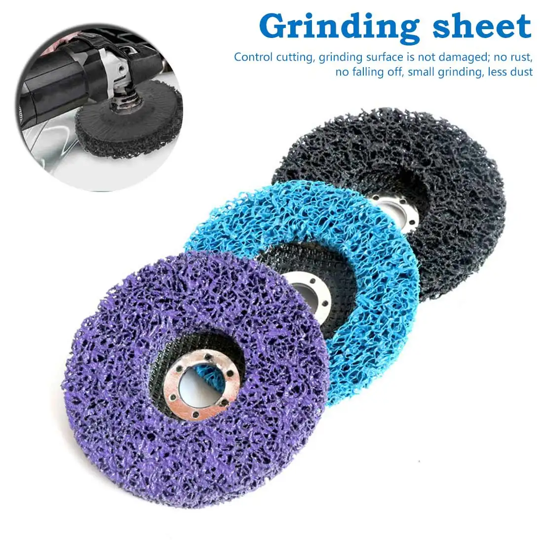 

Sheet 100x16mm Cleaning Strip Wheel Grinding Disc For Paint Rust Grinder Remover Tools Angle Grinder Rust Remover