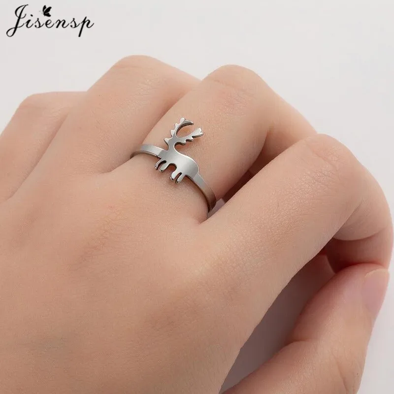 Мультяшный олень рога Рождественская елка кольца для девочек Дети из