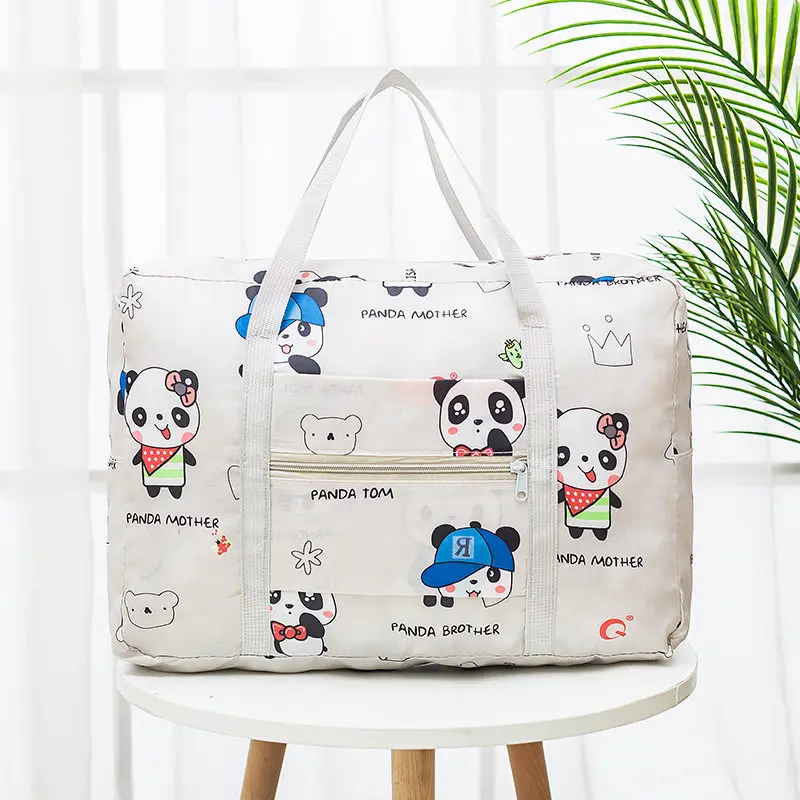 Panda RUPUTIN женские дорожные сумки, одежда органайзер для хранения в багаже, сумки, аксессуары, принадлежности, водонепроницаемые складные сумки - Цвет: Panda