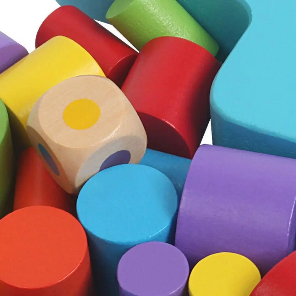 

Creative Wood Toy Moon Balance Game Balancing Blocks Colorful Play Montessori For Children Games Kids Baby Educational Toys V2C1