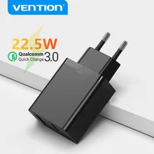 Vention USB Quick Charge 3.0 QC 22.5W USB Charger for Huawei SCP Samsung Xiaomi Fast Wall Charging Portable Mobile Phone Charger