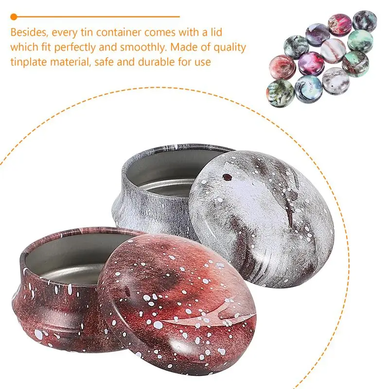 12 шт. винтажные самодельные консервные банки для свечей круглые коробки с