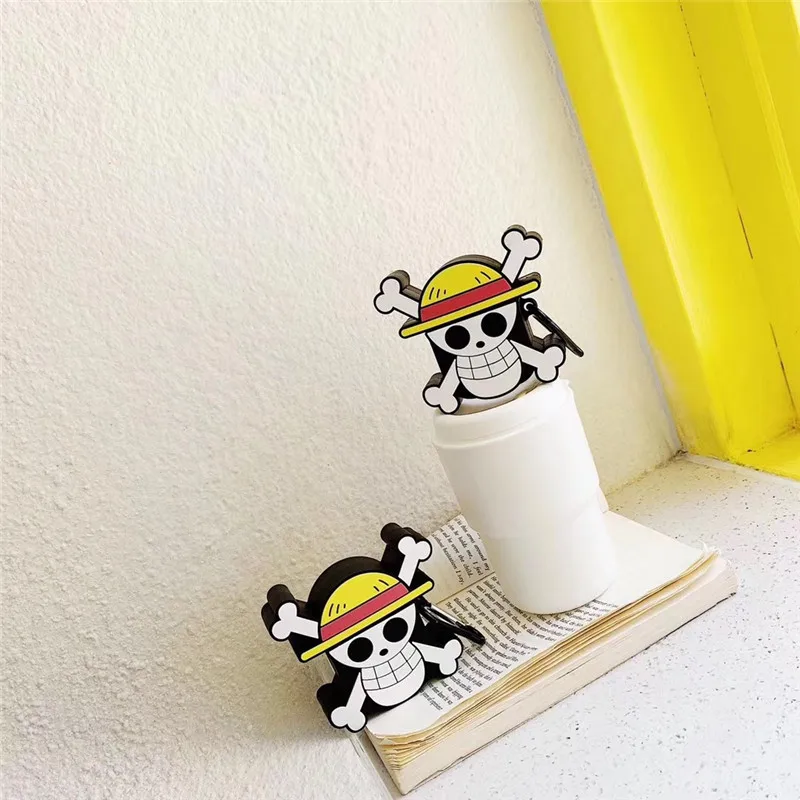 

For Airpods Case,3D Cartoon ONE PIECE Case For Airpods 1/2 Case Silicone Earphone Cover For Apple Airpods Case For Kids