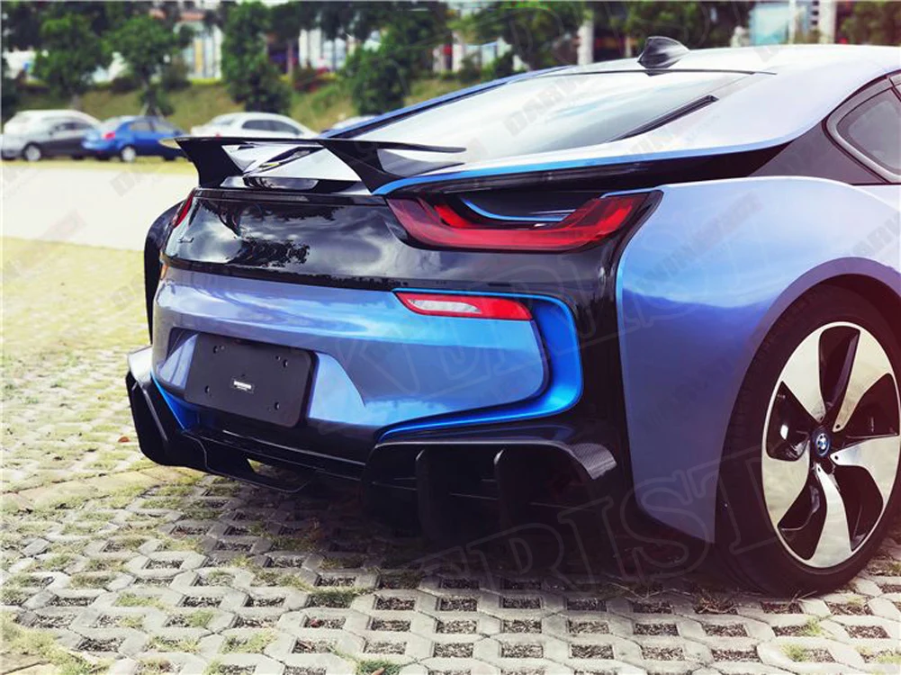 Задний диффузор из углеродного волокна задний спойлер для BMW I8 2014 2020|Обвесы| |