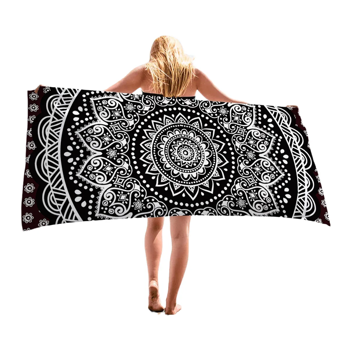 Пляжное полотенце из микрофибры очень большое быстросохнущее для бассейна ярких