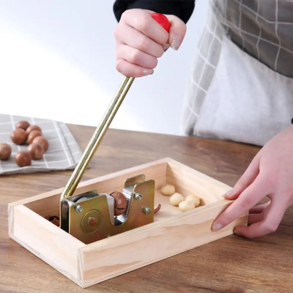 

Creative Nutcracker Nut Tongs Walnuts Heavy Duty Macadamia Opener Peeling Machine with Durable Metal Handle for Hazelnuts Almond