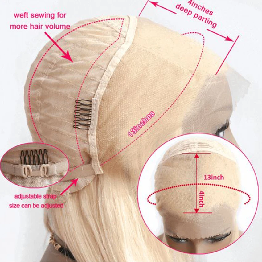 

Luvin hair Blonde Lace Front Wig Human Hair 8-30 inch Body Wave 613 Lace Front Wig 13*4 Lace Frontal Wigs For Black Women Remy