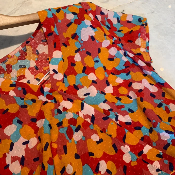 Платье женское длинное с V-образным вырезом и цветным принтом | Женская одежда