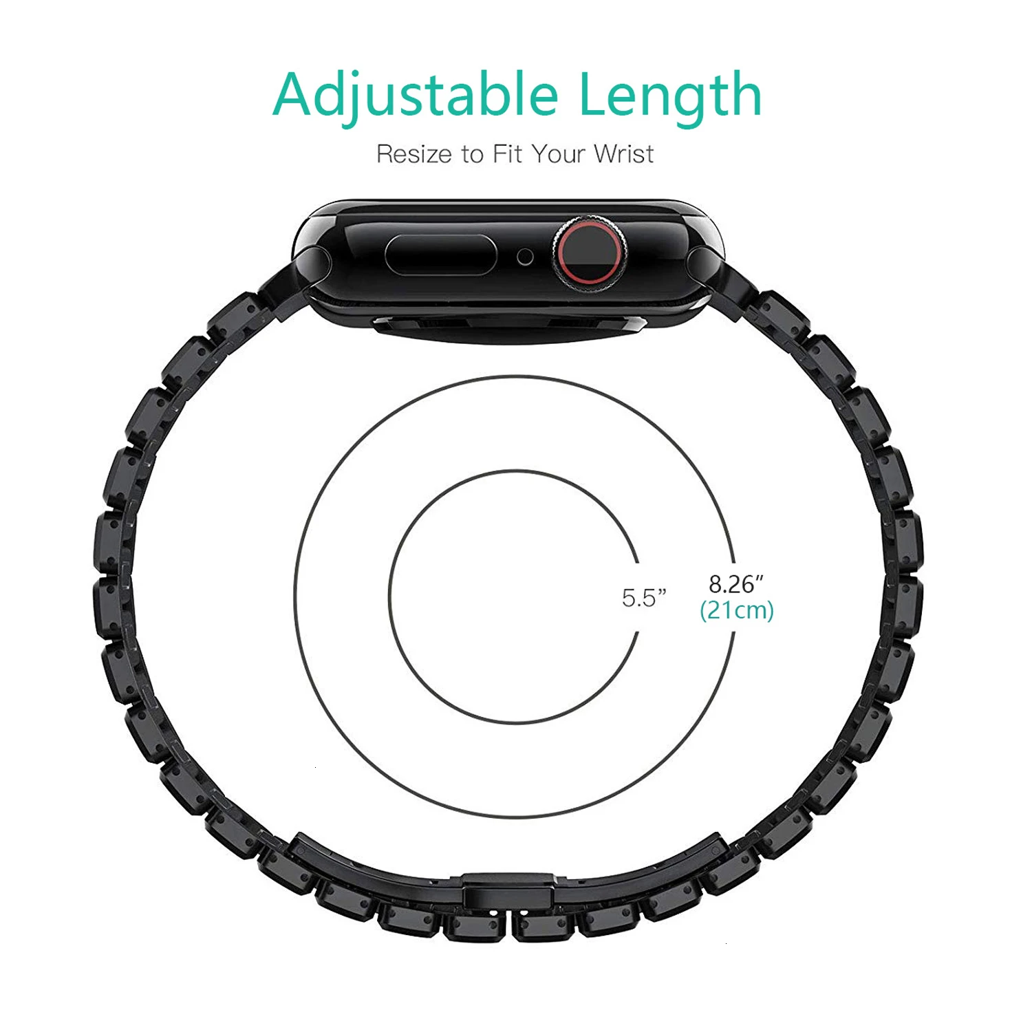 Ремешок из нержавеющей стали для apple watch band 44 мм 40 сменный Браслет смарт-часов iWatch