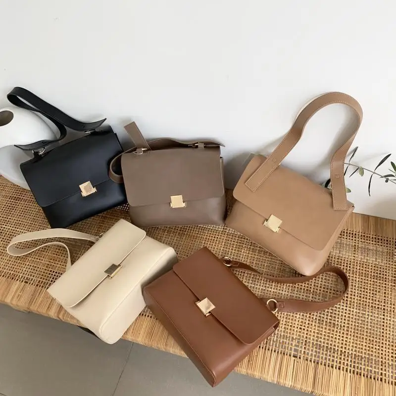 

Casual Retro Women Shoulder Bags Designer Brand Chic Strap Female Handbags Luxury Pu Leather Crossbody Messenger Bag Large Purse