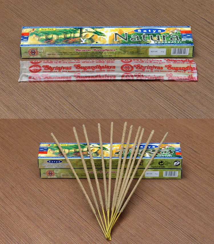 Satya Индийские благовония Nag Champa ладан палочка Саи Баба медитация домашний сандаловое дерево благовония E