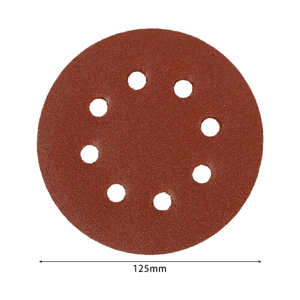 40 шт 125 мм шлифовальные диски 5 дюймов Pad 8 отверстие орбитальный наждачная бумага