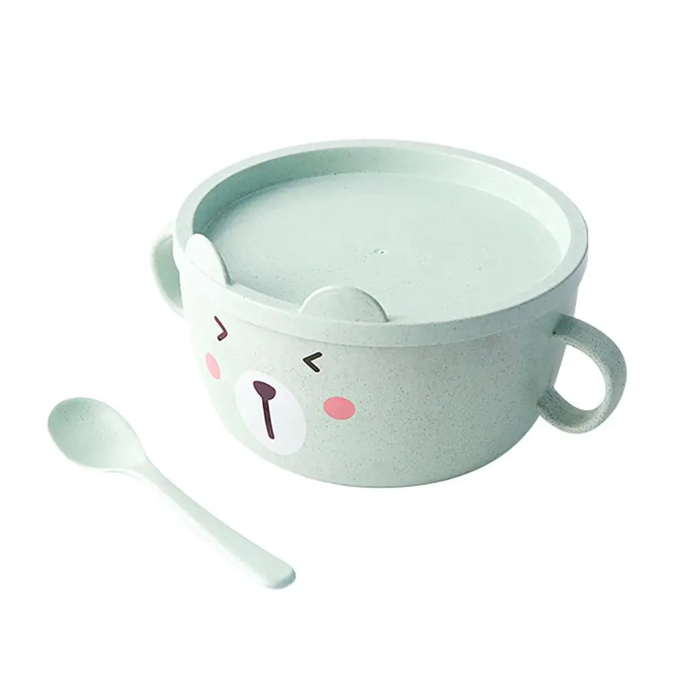 Милая миска для лапши с забавной ручкой из нержавеющей стали и ПП Пластиковый