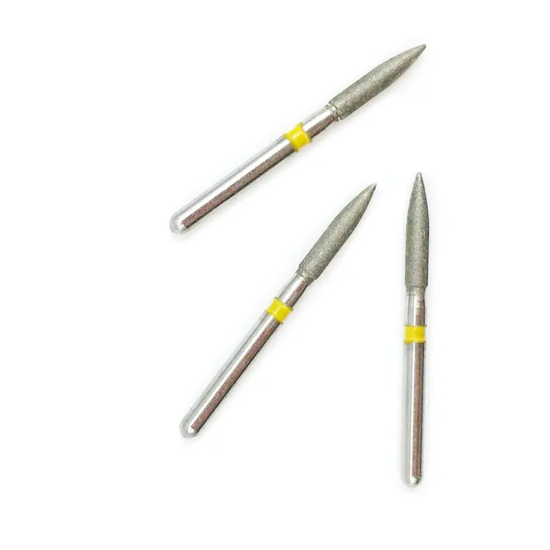 10 шт. алмазные Буры для полировки зубов высокоскоростной наконечник FG 1 6