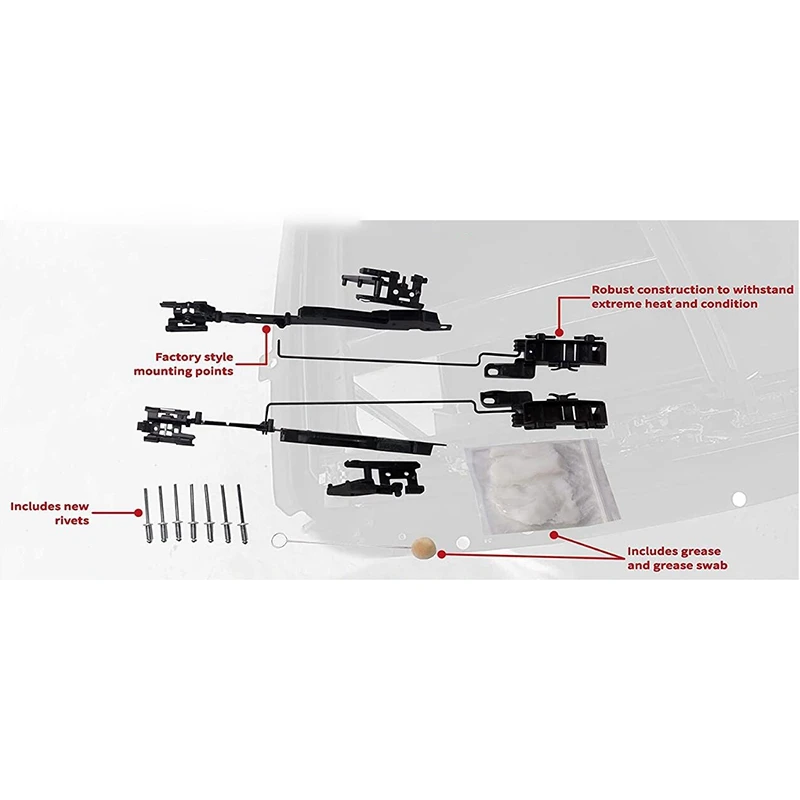 

Sunroof Track Assembly Repair Kit-Sunroof Track Assembly Repair Kit for Ford F-150 F-250 F-350 Raptor