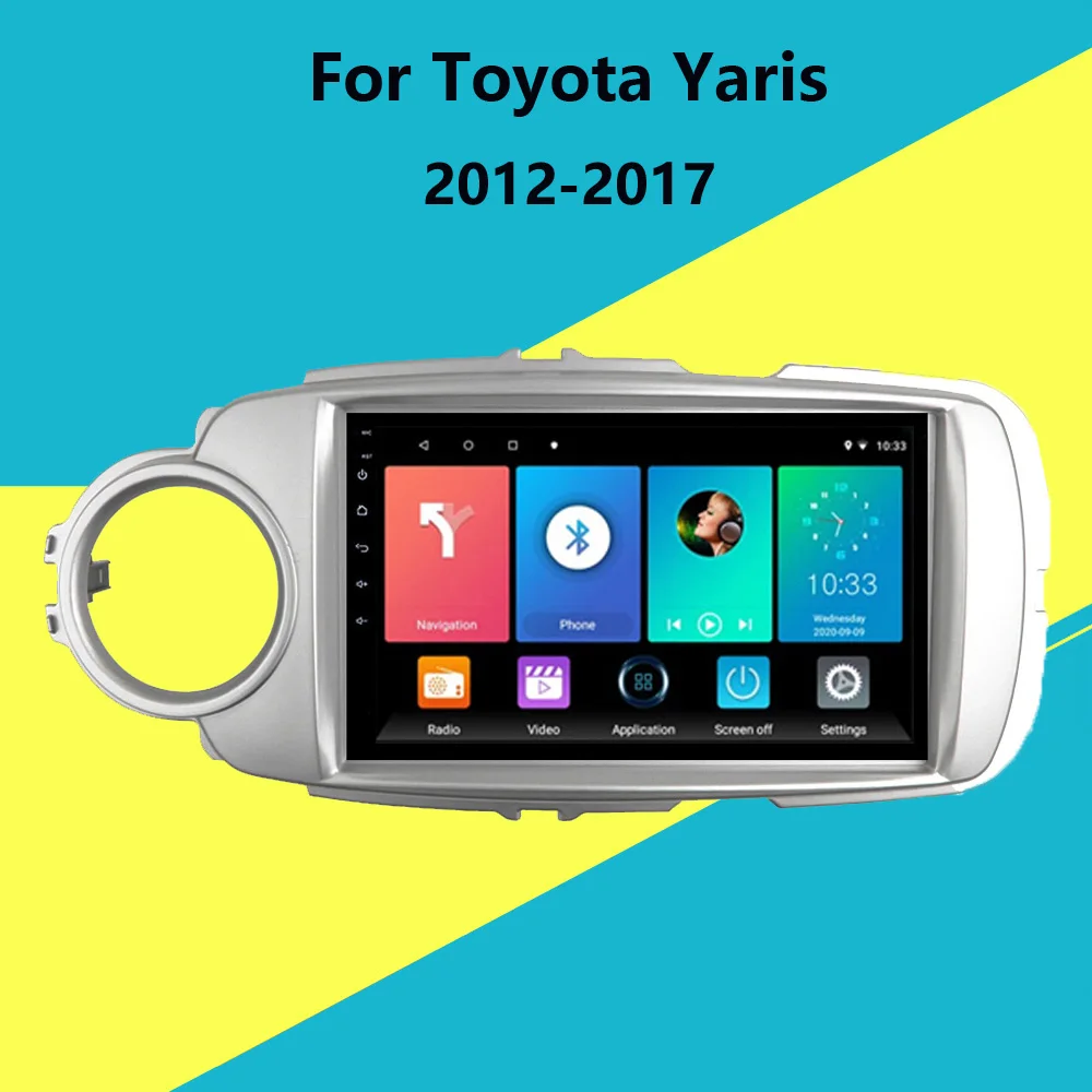 9 &quotAndroid 2 DIN Автомобильный мультимедийный плеер для Toyota Yaris 2012 2017 Авторадио