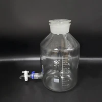 laboratory aspirator bottle 10000mlwide mouthclear with tick markswith ground in ptfe stopper and stopcock