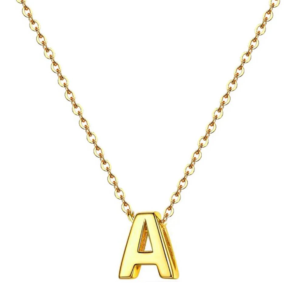 Купи Initials Pendant Letter Name Necklace For Women Gold Silver Color Stainless Steel Chain Alphabet Charm Fashion Jewelry A109 за 168 рублей в магазине AliExpress