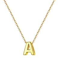 initials pendant letter name necklace for women gold silver color stainless steel chain alphabet charm fashion jewelry a109