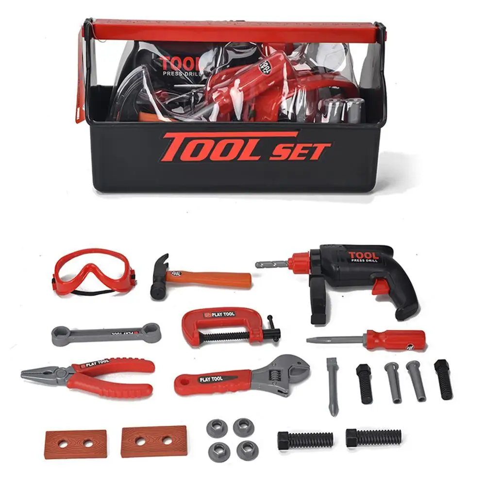 

Simulation Electric Drill Maintenance Repair Tool with Box Pretend Play Kids Toy