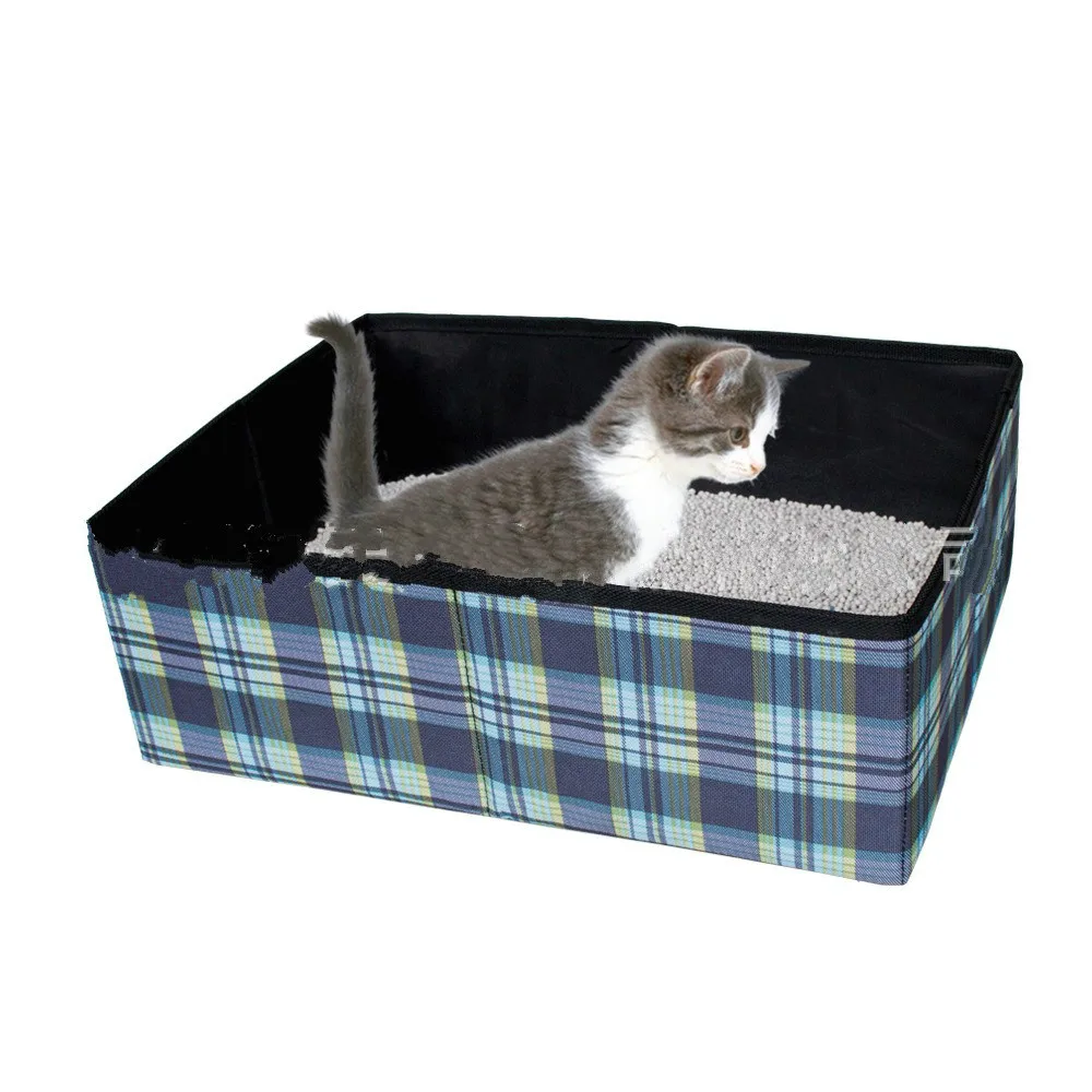 Pet New Outdoor Folding Waterproof Cat Litter Box Toilet Oxford Cloth | Дом и сад
