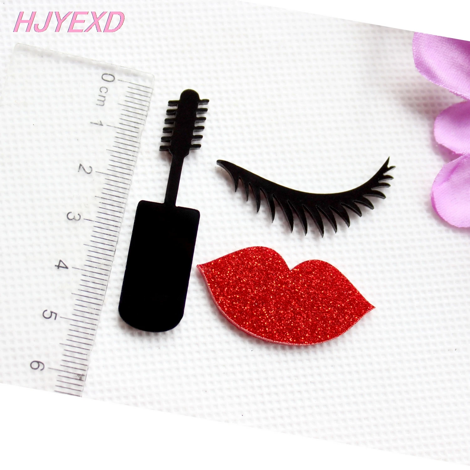 (10 шт./лот) черные акриловые ресницы акриловая тушь для ресниц красные блестящие