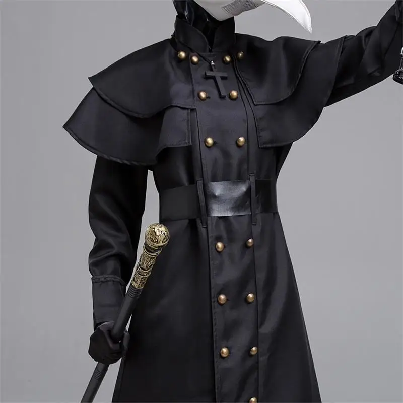 

Plague Doctor Costume Robe Cape Steampunk Beak Mask Costume Plague Beak Doctor Cosplay Halloween Costume New Anime