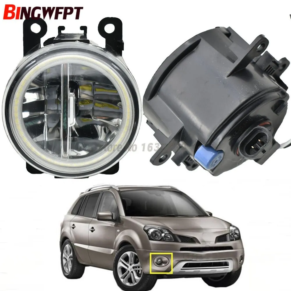 Автостайлинг 90 мм круглсветодиодный Противотуманные фары DRL для Renault Koleos HY 2008 2015