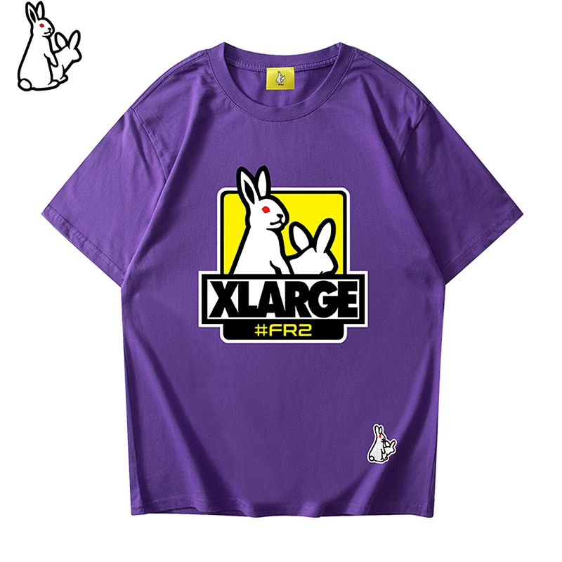 

FR2 T-shirt Rabbits Two XLARGE jointly Men Women Casual Fxxking Rabbits T Shirt FR2 Tops Tees