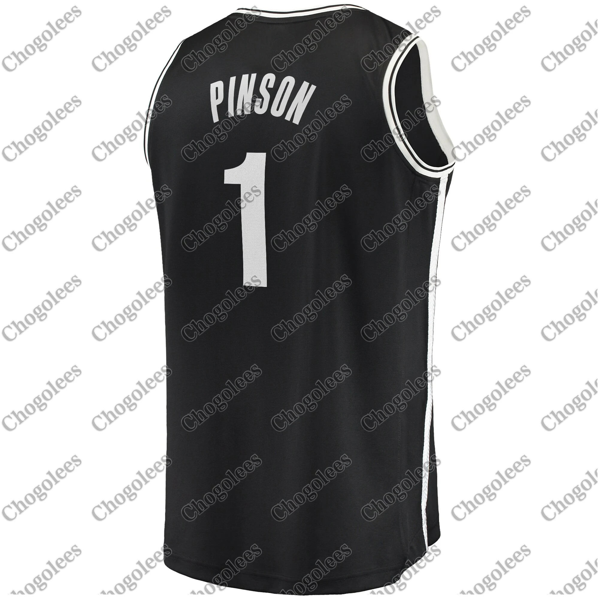 

Men Basketball Jersey Theo Pinson Brooklyn Branded Fast Break Player Jersey Icon Edition Black