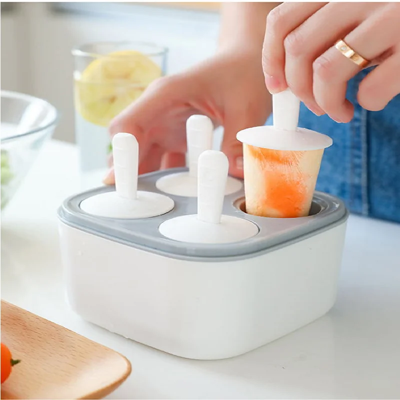 

Ice Cream Mould Ice Popsicle Mold Box Popsicle Barrel With Cover Diy Mold Dessert Ice Cream Mold With Popsicle Stick