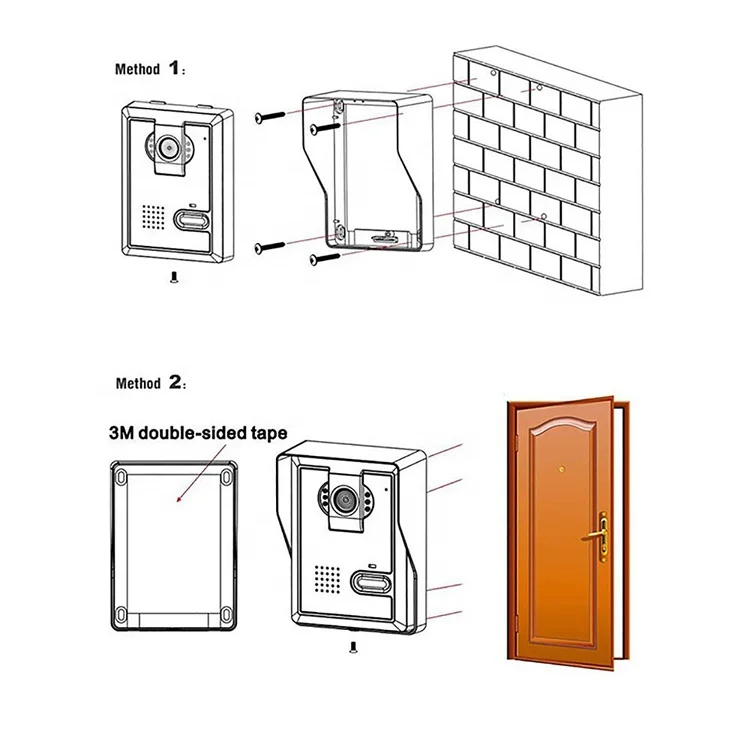 4 3 inch clear lcd monitor wired video doorbell kits night vision camera door bell intercom video door phone system free global shipping