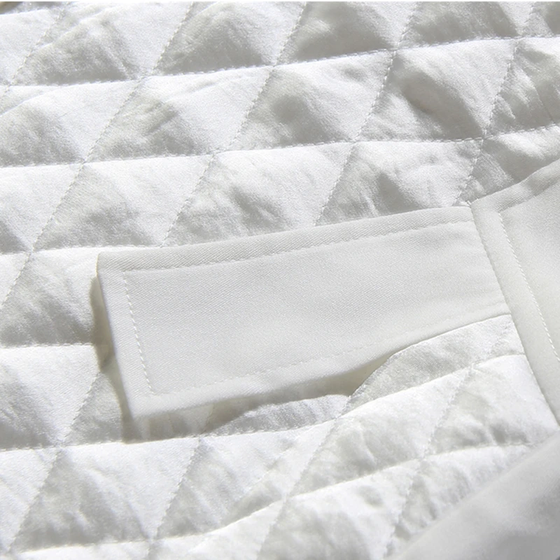 

SONDR Women Spring Autumn Solid Color Lapel Shirt Ladies Fashion Office Lady Plaid Splice Button Loose Blouse Long Sleeve Top