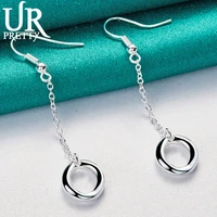 urpretty new 925 sterling silver oval drop earring for women wedding engagement party jewelry charm gift