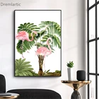 Популярные настенные художественные постеры с фламинго на холсте абстрактные скандинавские постеры минималистичный Декор для гостиной 21-128-2-59 2