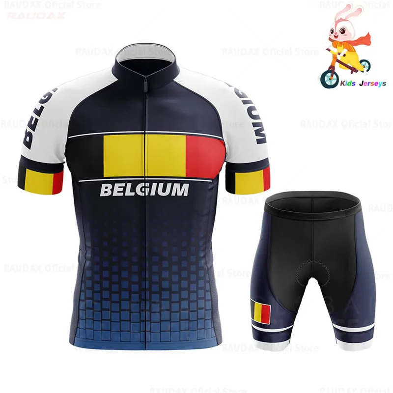 Новинка 2021 Детская летняя одежда из Джерси для велоспорта в Бельгии велосипедная