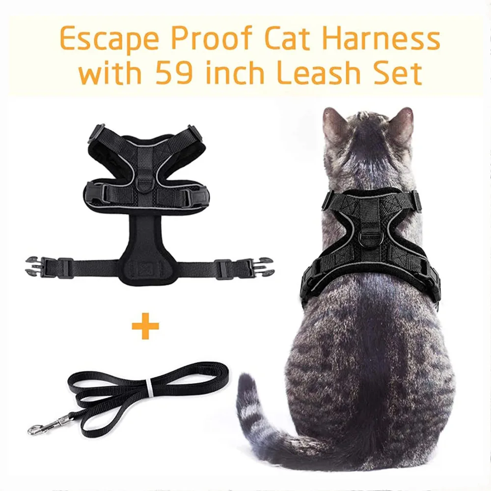 

Breathable Pet Chest Harness Cat Traction Rope Reflective Anti-Stroke Cat Walking Rope Pet Dog Supplies Gato ArnéS De Pecho Para