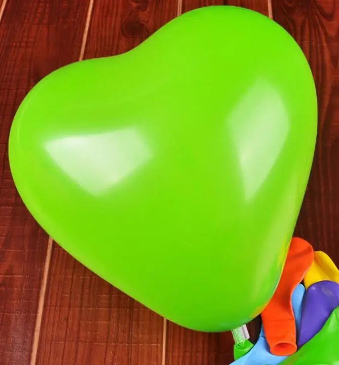 green 10 шт., 10 дюймов, 2,2 г, воздушные шары в форме сердца для дня рождения, свадьбы, вечеринки, дня рождения, уплотненные латексные шары в форме сердца - Цвет: green