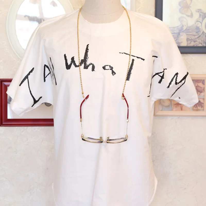 Шаровая цепочка для очков увеличенные длинные солнцезащитные очки висячая цепь