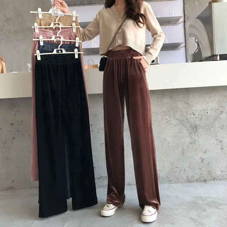 

Женские свободные брюки до щиколотки, с высокой талией и широкими штанинами