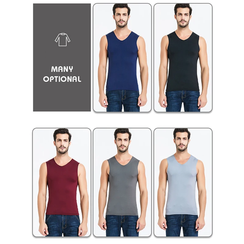 Зимний терможилет IEMUH мужское нижнее белье топы термобелье теплое без рукавов