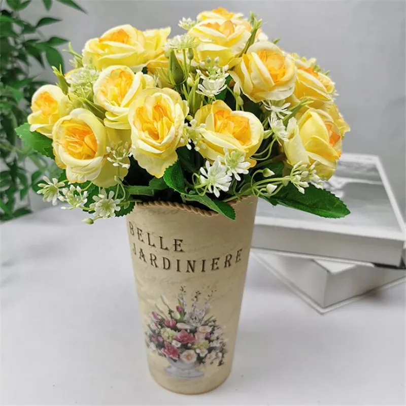 Искусственная Роза 10P (10 головок/бутон) имитация мини-розы длиной 11 81 дюйма